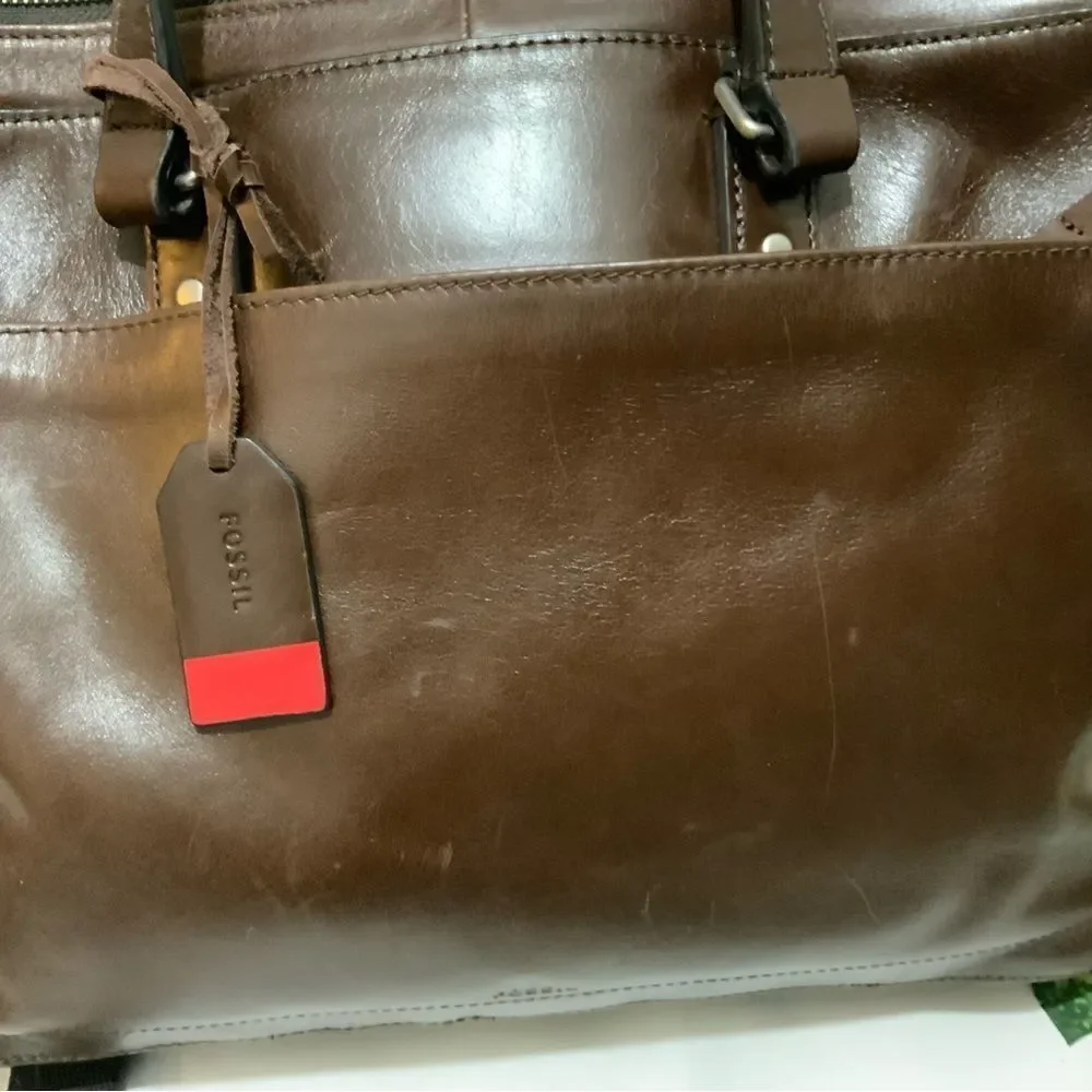 NWT Fossil Defender Eco Leather Brief Bag